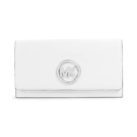 michael kors white wallet with silver hardware|Michael Kors women's wallet sale.